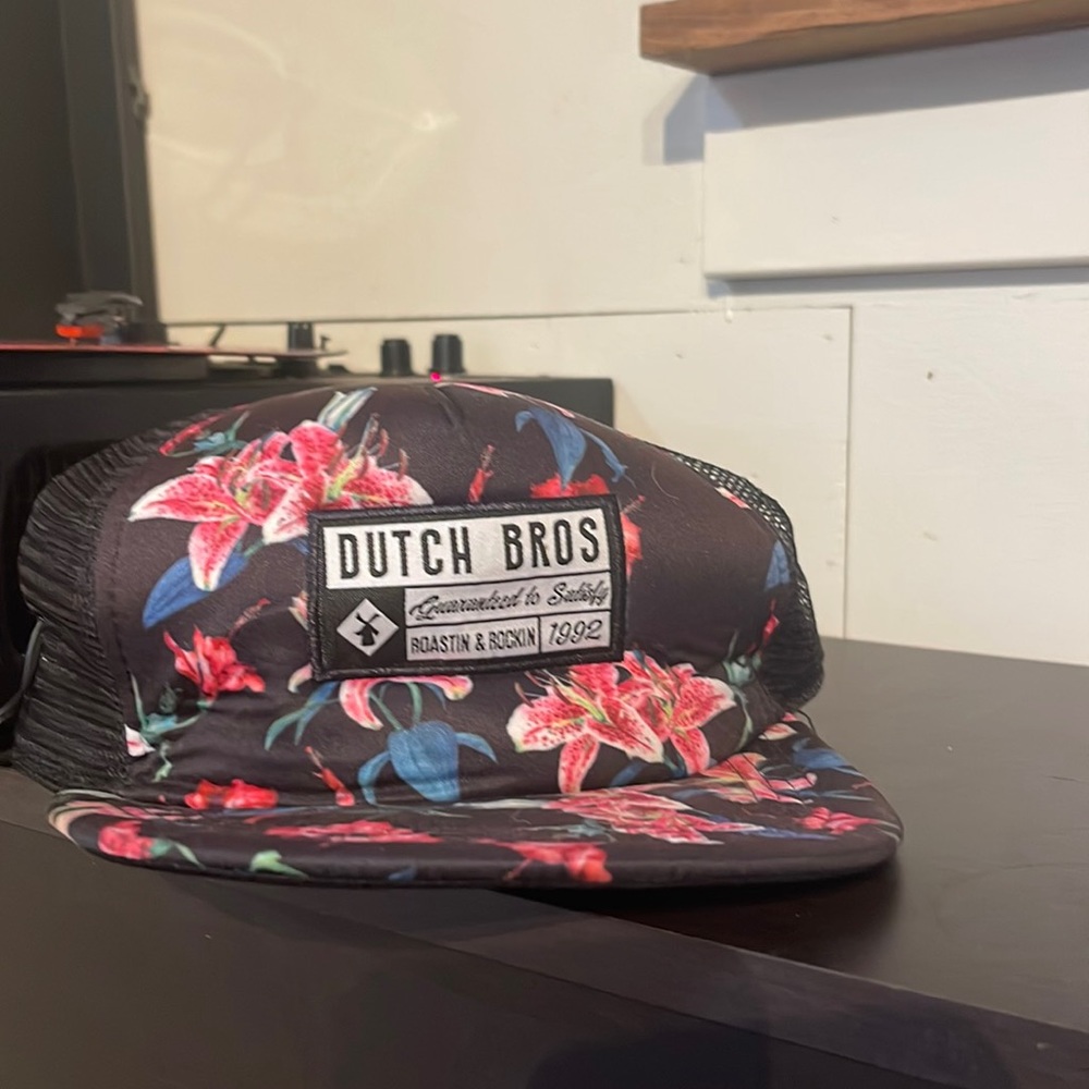 Dutch Bros Trucker Hat Floral